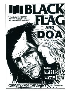 Black Flag and D.O.A. gig poster