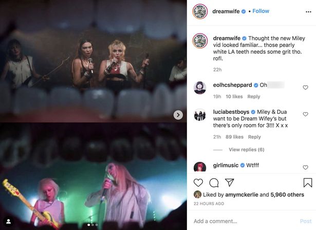 Miley Cyrus and Dua Lipa rip-off