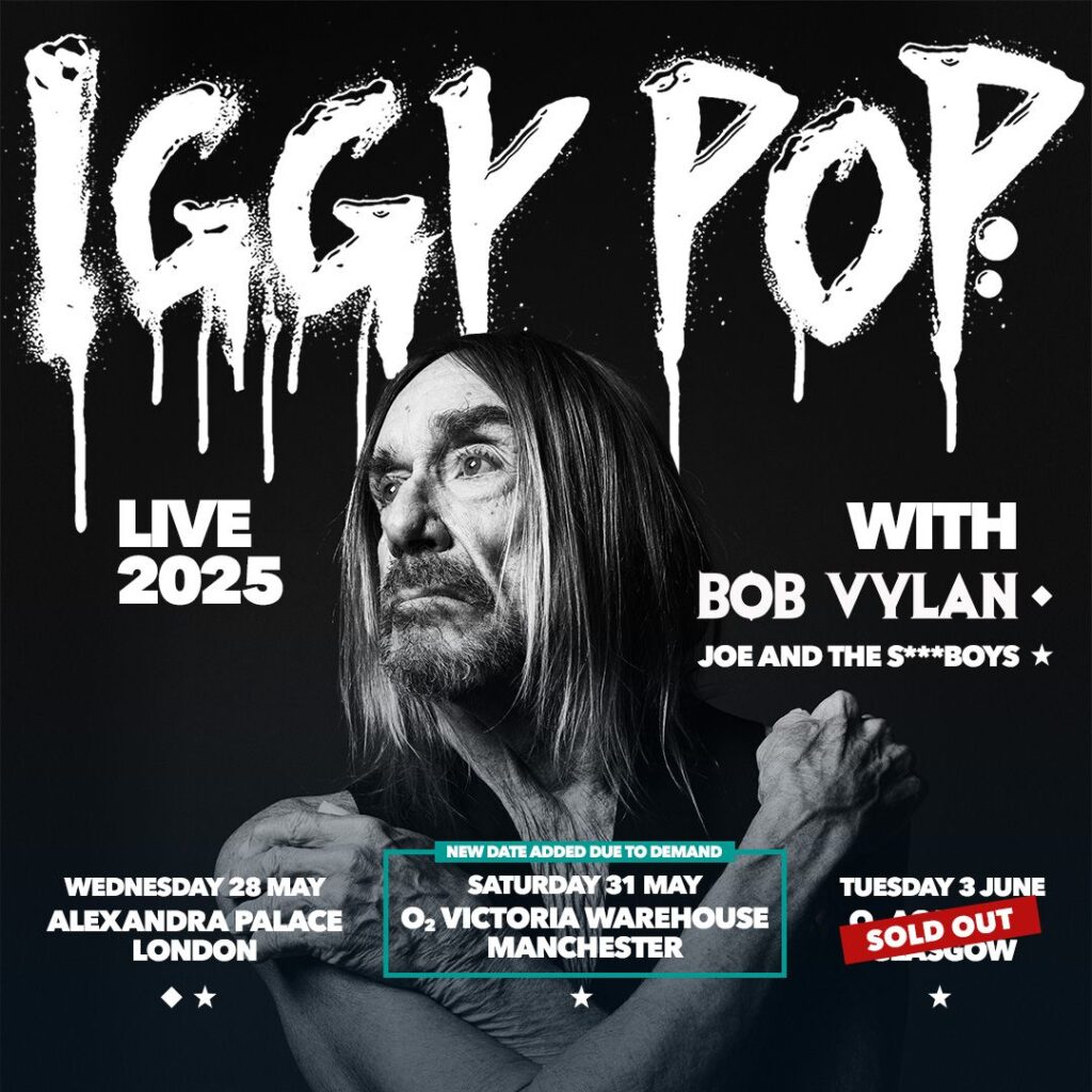 Iggy Pop UK 2025 tour poster