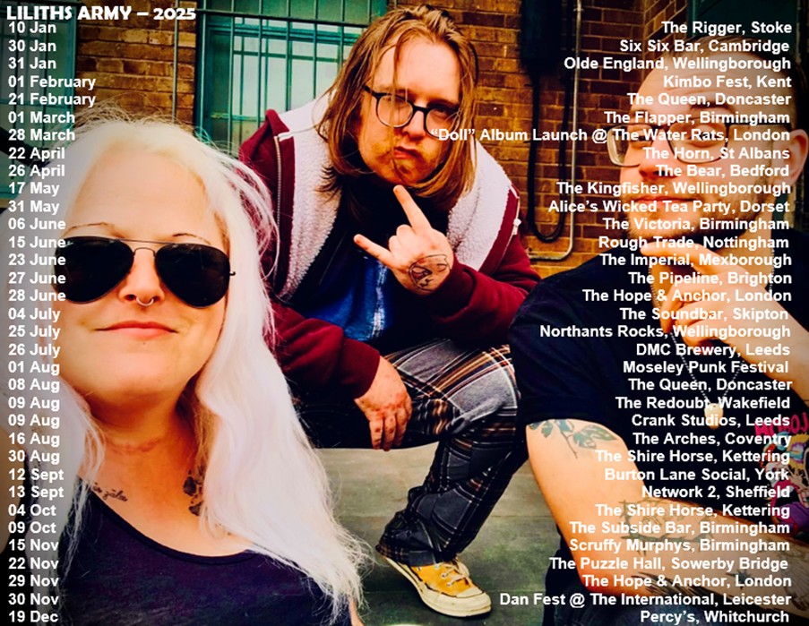 Liliths Army tour dates 2025