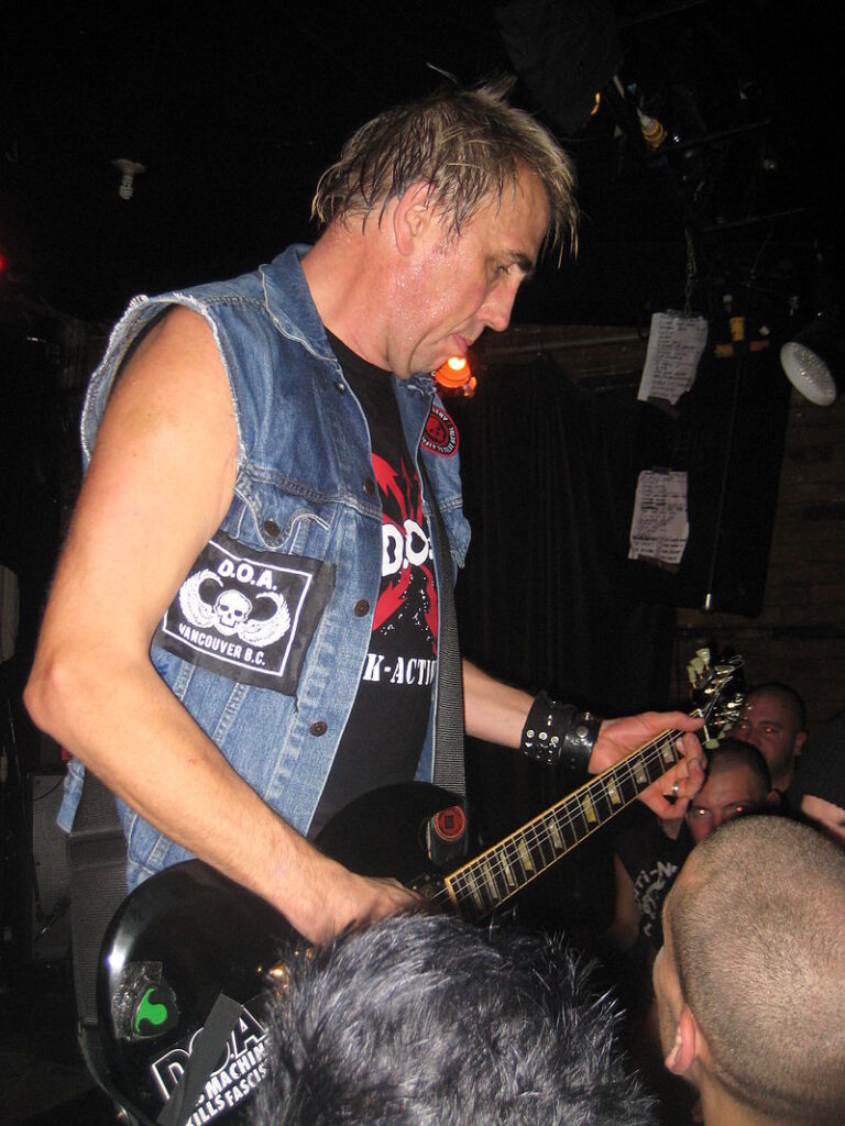 Joey Keithley playing with D.O.A. in Montreal in 2010