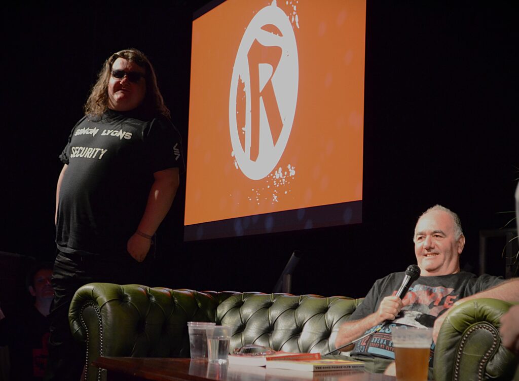 Simon Lyons and his security! - photo by Ruth Rae