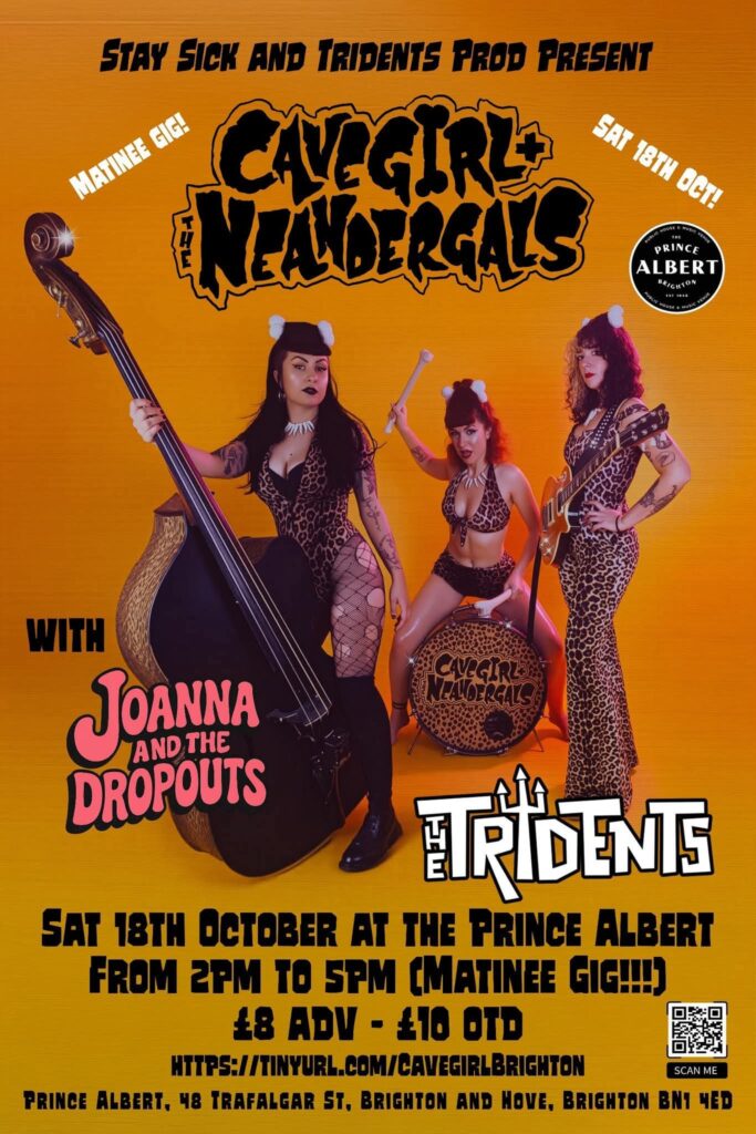 Cavegirl Brighton gig flyer 2025