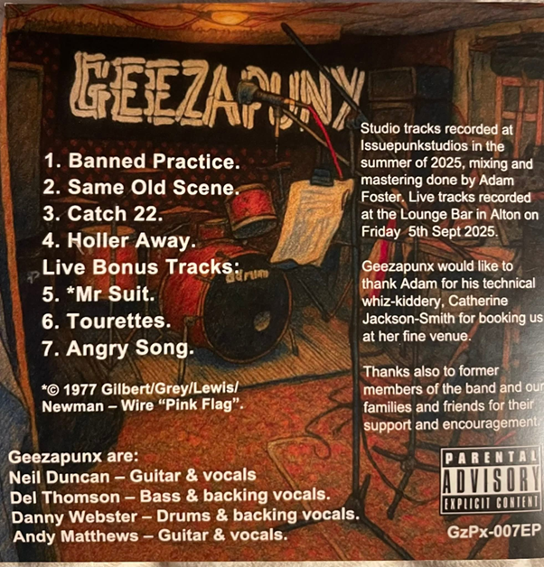 Geezapunx - Banned Practice EP rear