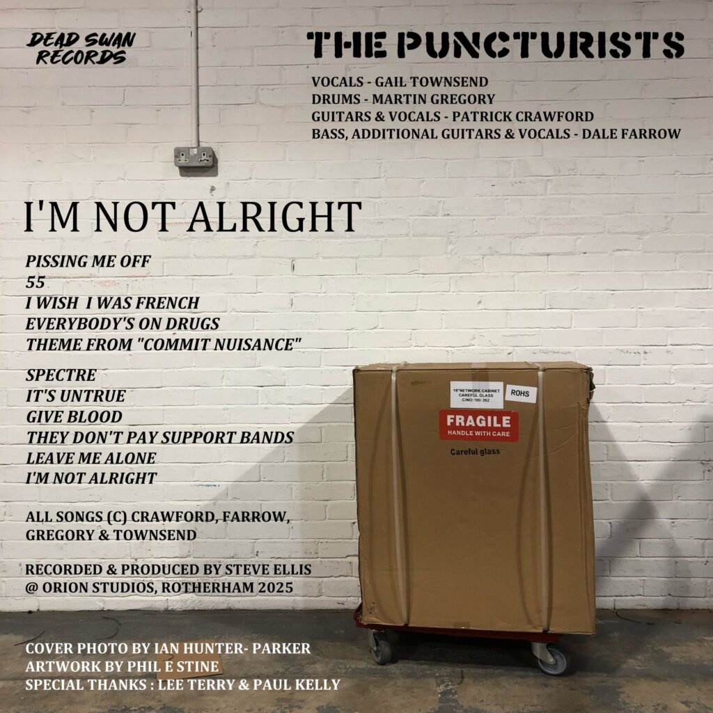 The Puncturists - I'm Not Alright album rear