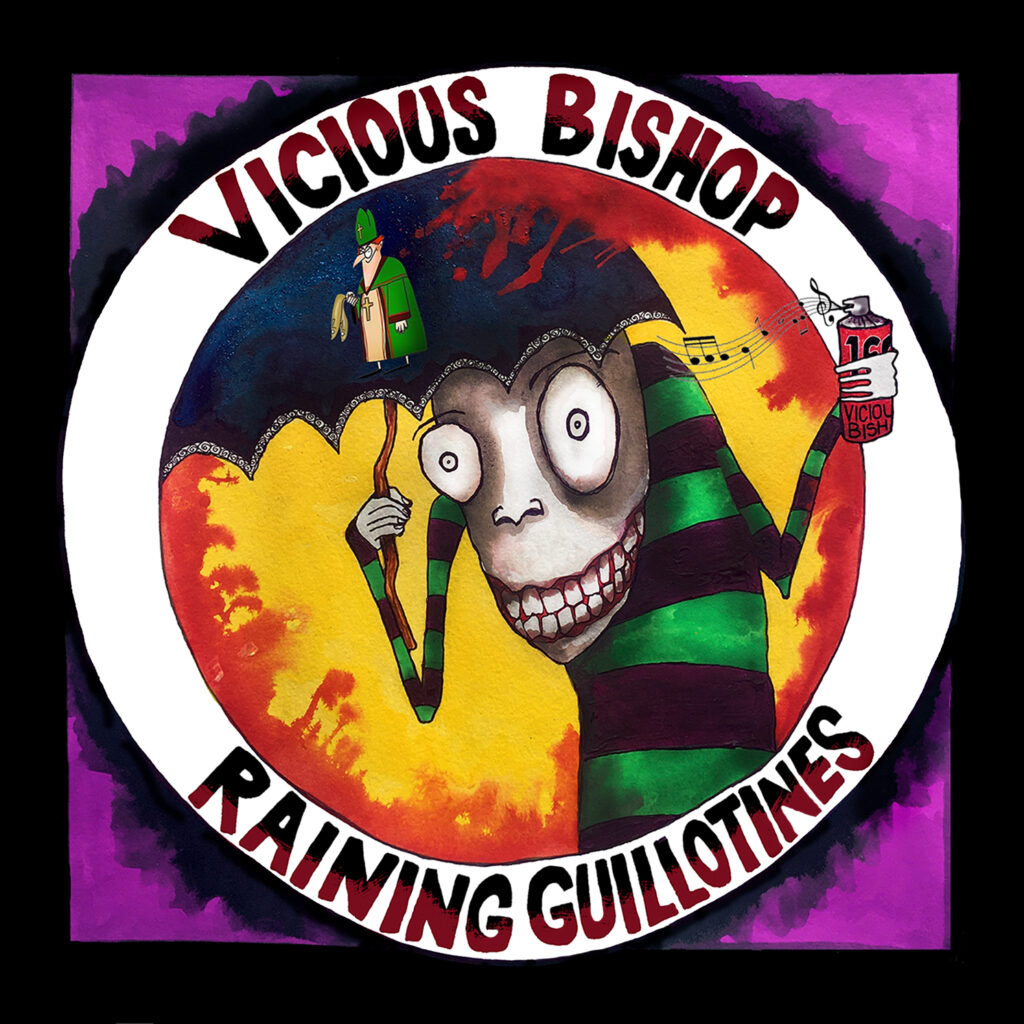 Vicious Bishop - 'Raining Guillotines' album cover
