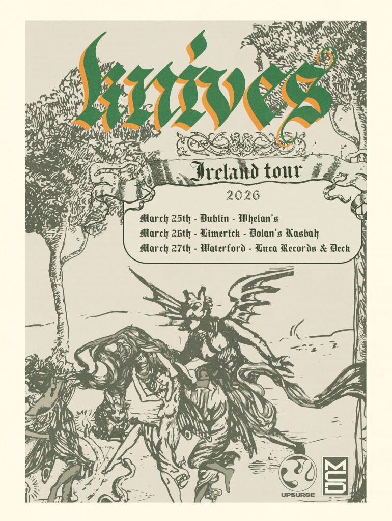 Knives in Ireland tour poster Mar 2026