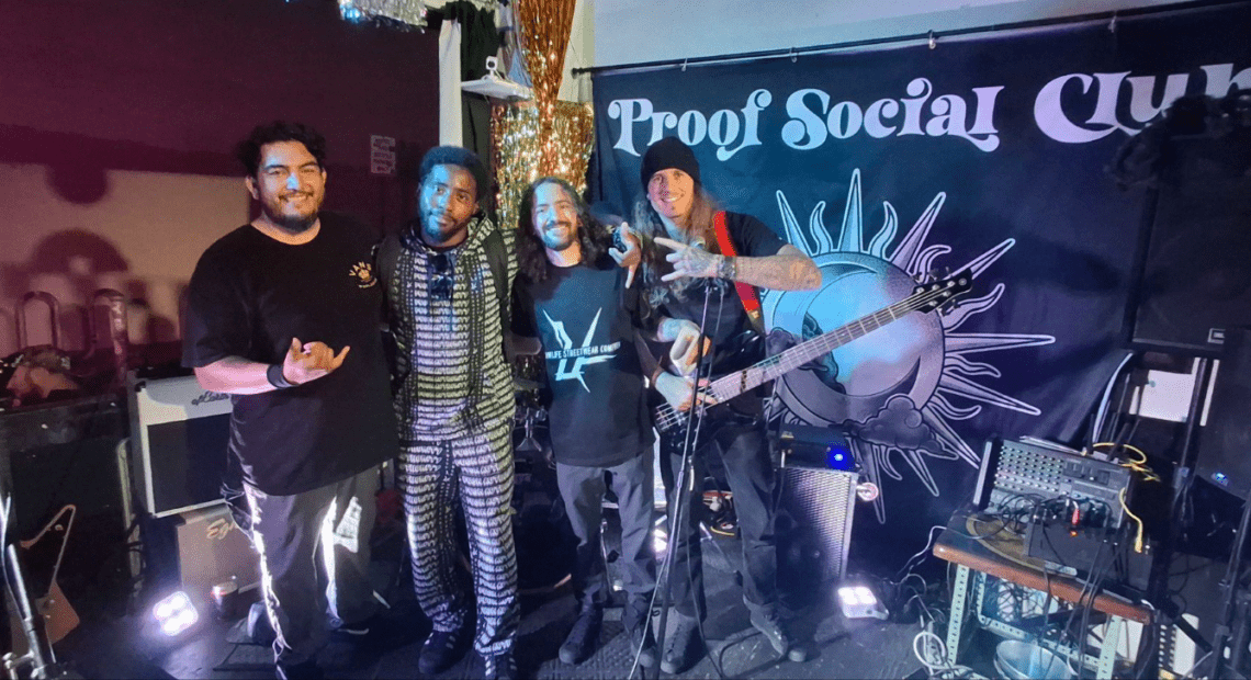 Me with local Hawaii punk band Of Earth and Mayhem main