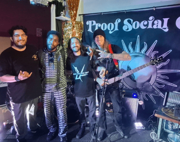 Me with local Hawaii punk band Of Earth and Mayhem main