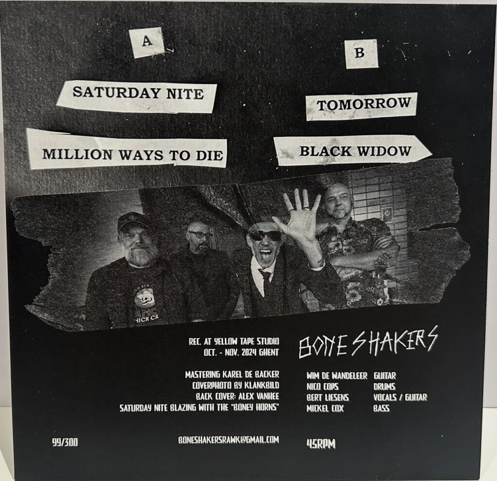 Boneshakers debut EP rear cover