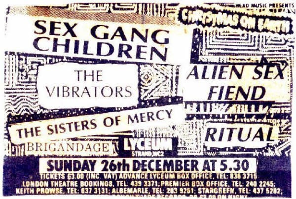1980s Brigandage punk gig poster