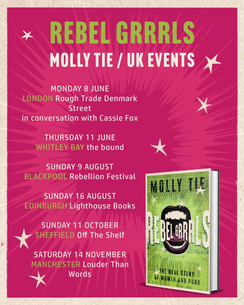 Molly Tie Rebel Grrrls book launch events 2026 poster