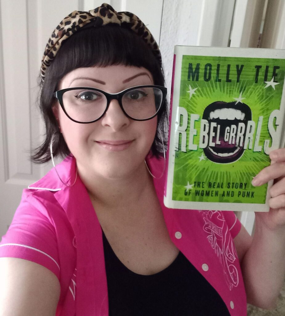 Molly Tie with Rebel Grrrls book