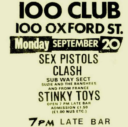 100 Club Punk Fest poster 1976