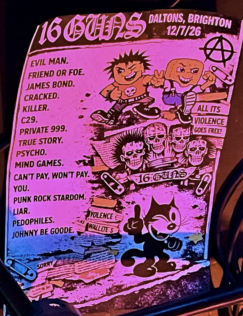 16 Guns set list Brighton 2026