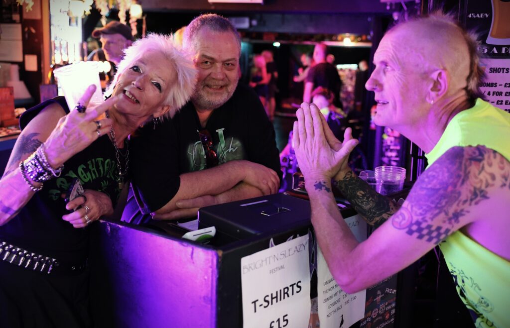 Lou, Andy and Del organisers of Bright N Sleazy - photo © Ruth Rae