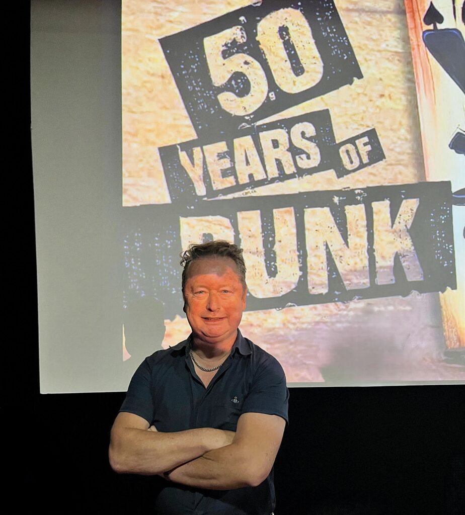 Mark Sloper at 50 Years of Punk preview - photo by Ruth Rae