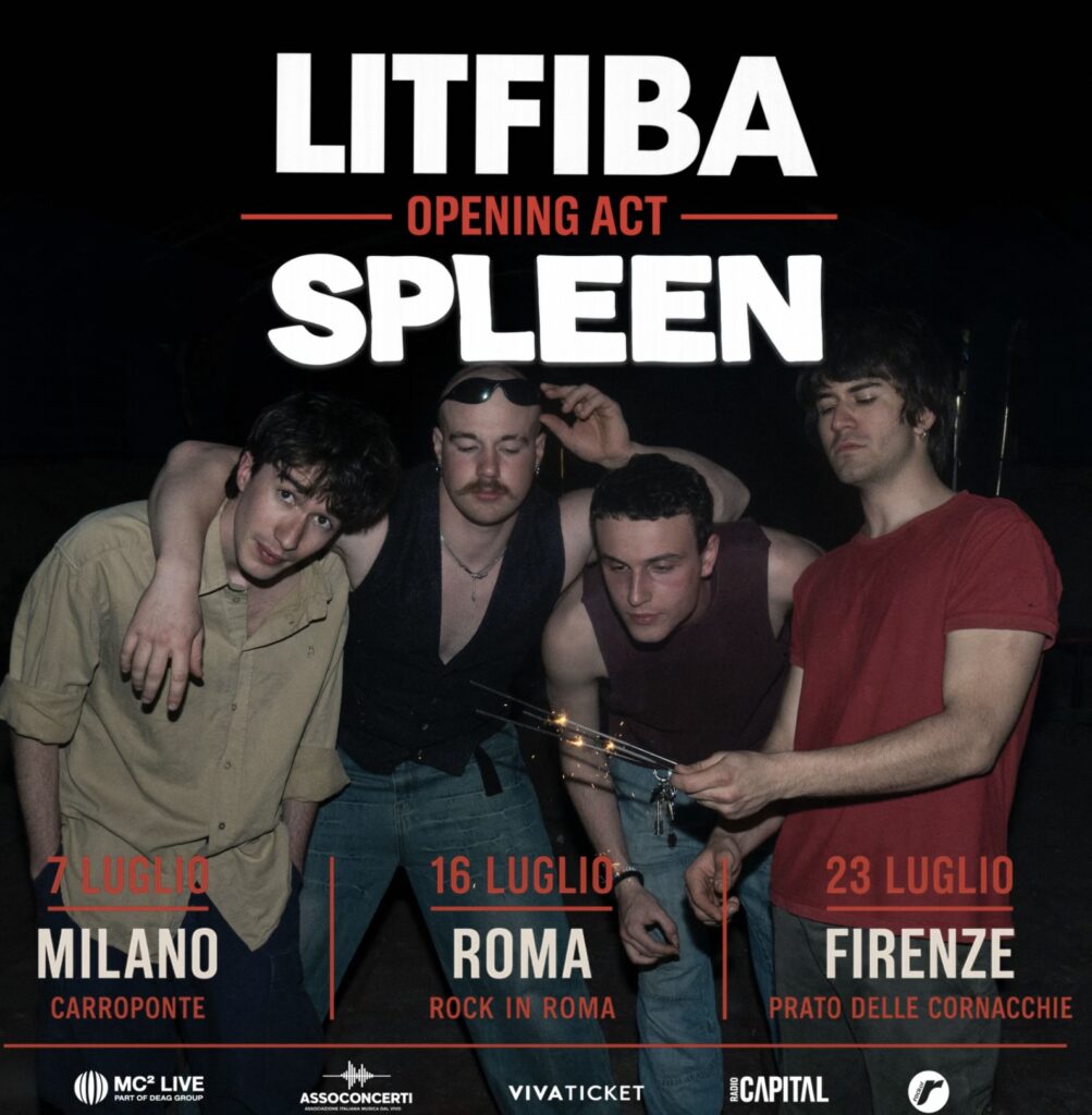 Spleen / Litfiba tour poster July 2026