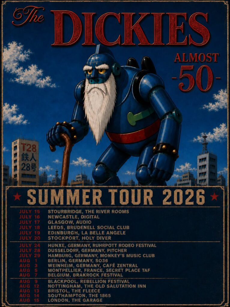 The Dickies summer tour 2026 poster