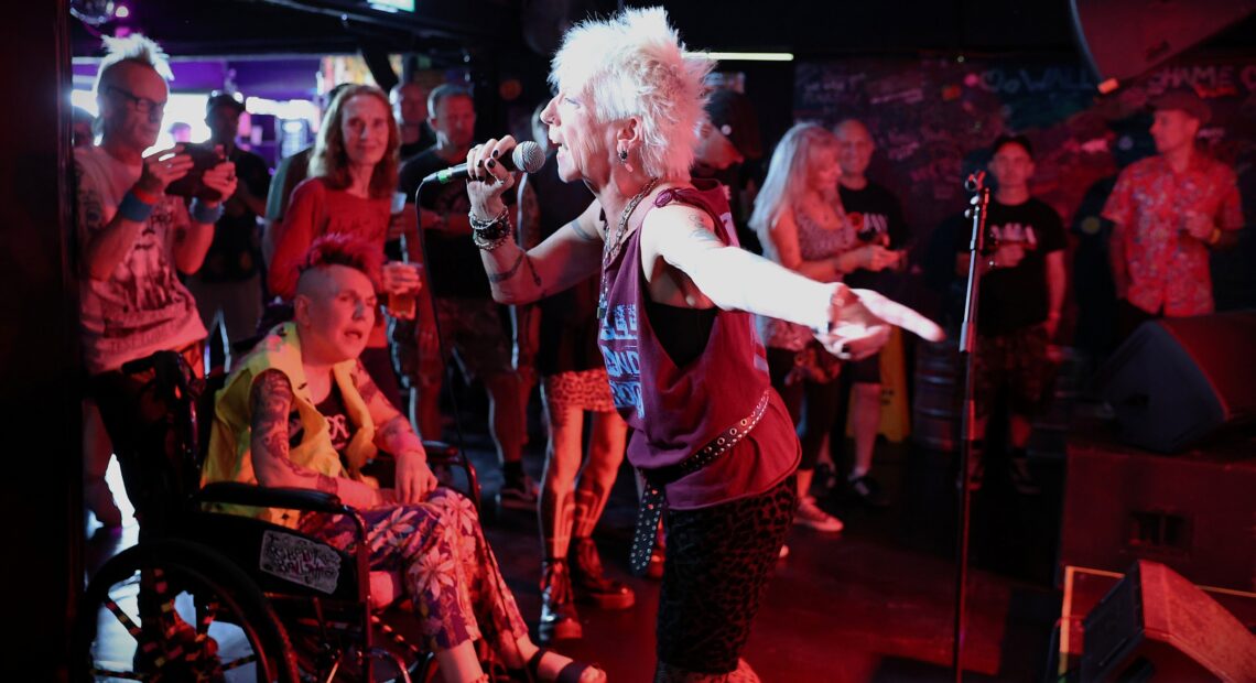 Family Of Strangers - Lou in the crowd - photo by Ruth Rae