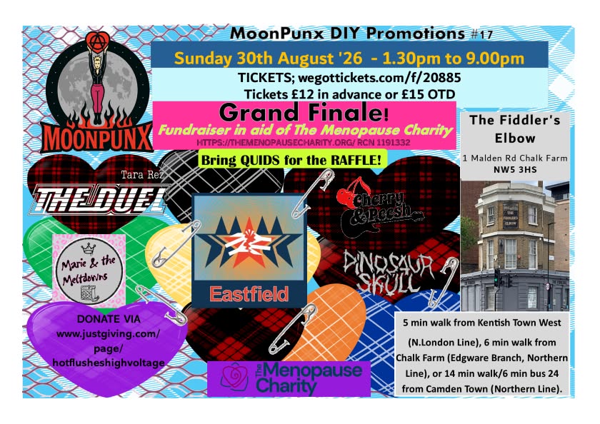 MoonPunx menopause charity gig 2026