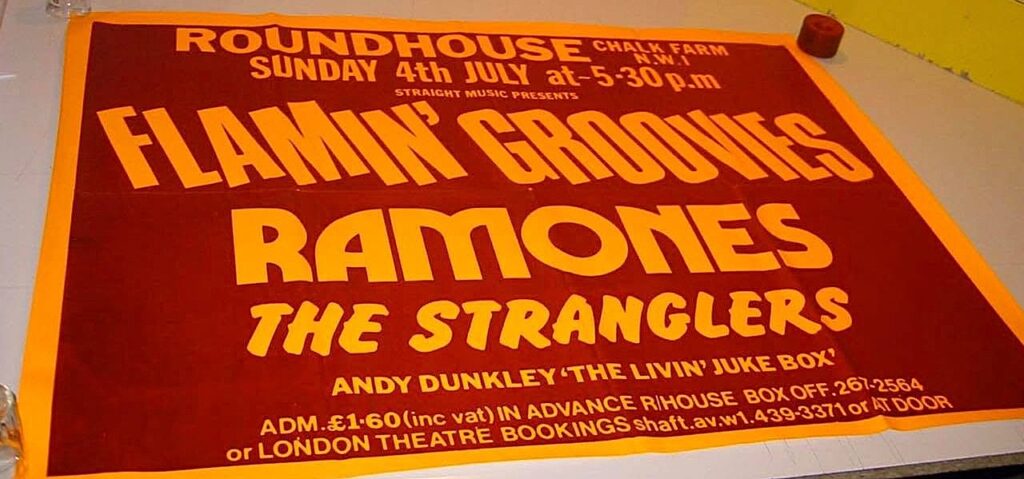 Flamin' Groovies Roundhouse 1976 poster - photo by Neil Horgan