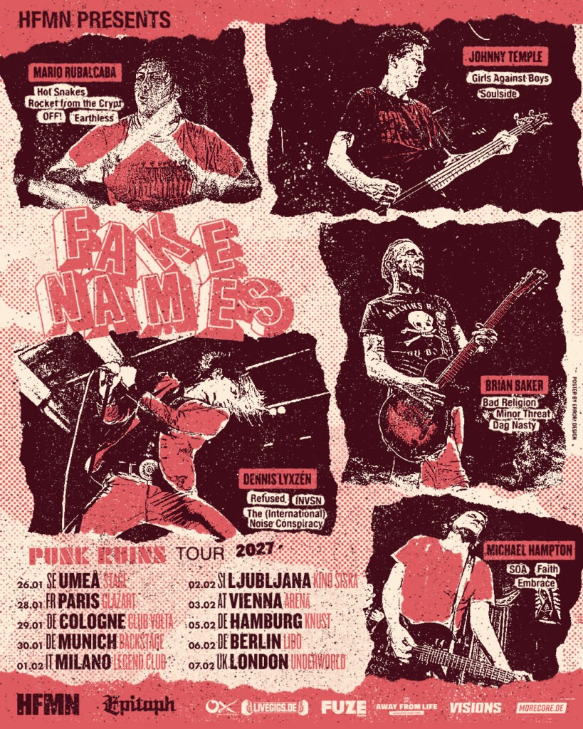 Fake Names 2027 Euro tour poster
